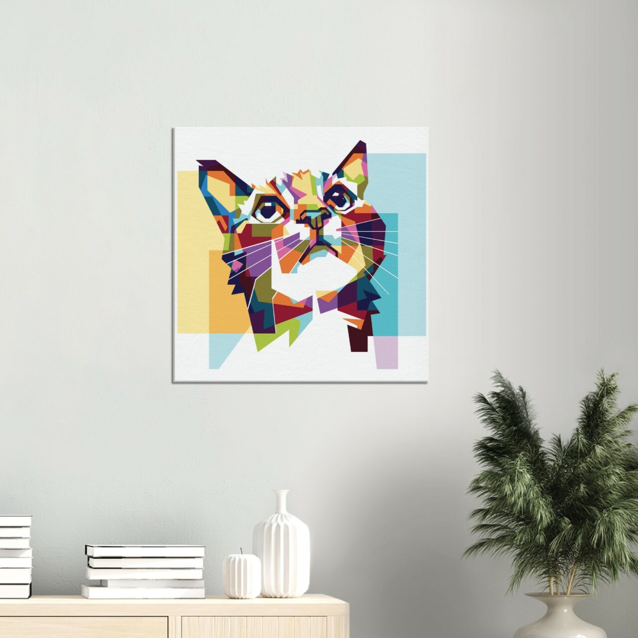 Chat graphique style Mandala