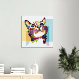 Chat graphique style Mandala