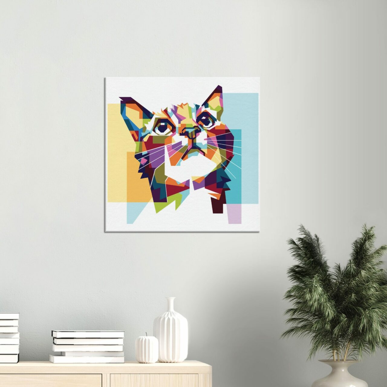 Cadre Chat graphique style Mandala Chat graphique style Mandala