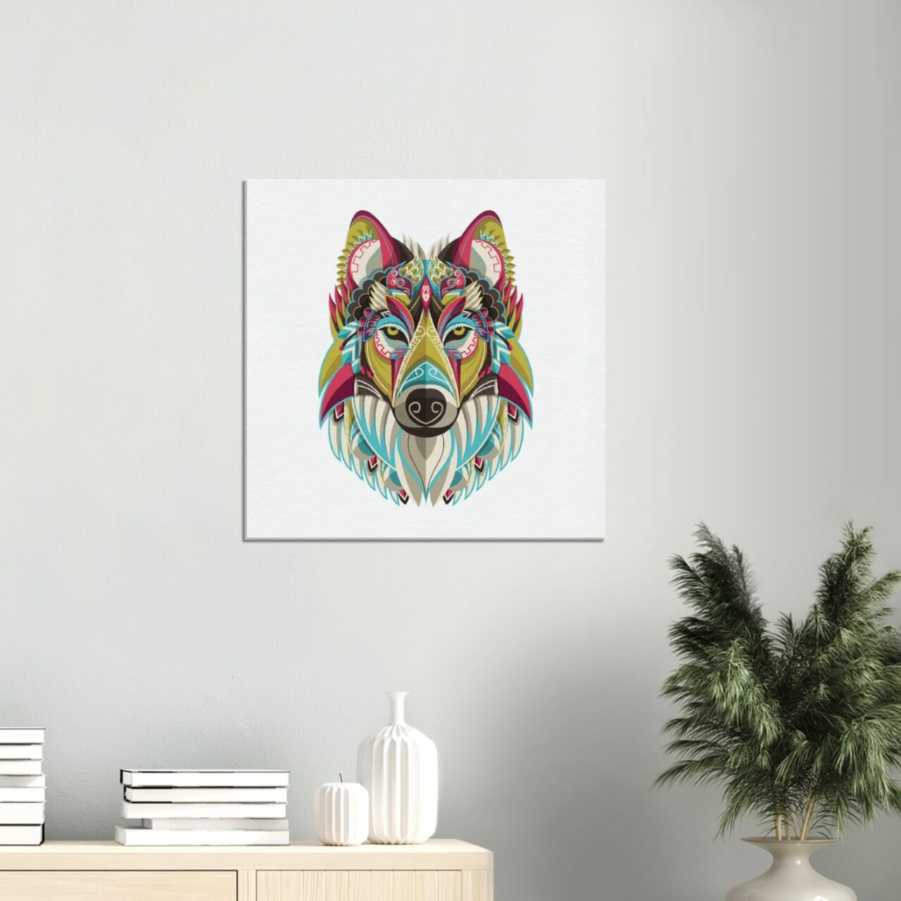 Cadre mural Chien Mandala graphique Chien Mandala graphique