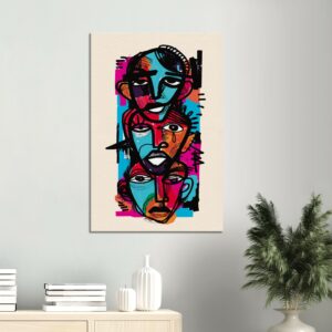 Visages Art Abstrait expressionnisme peinture digitale