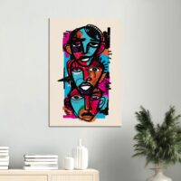 Visages Art Abstrait expressionnisme peinture digitale