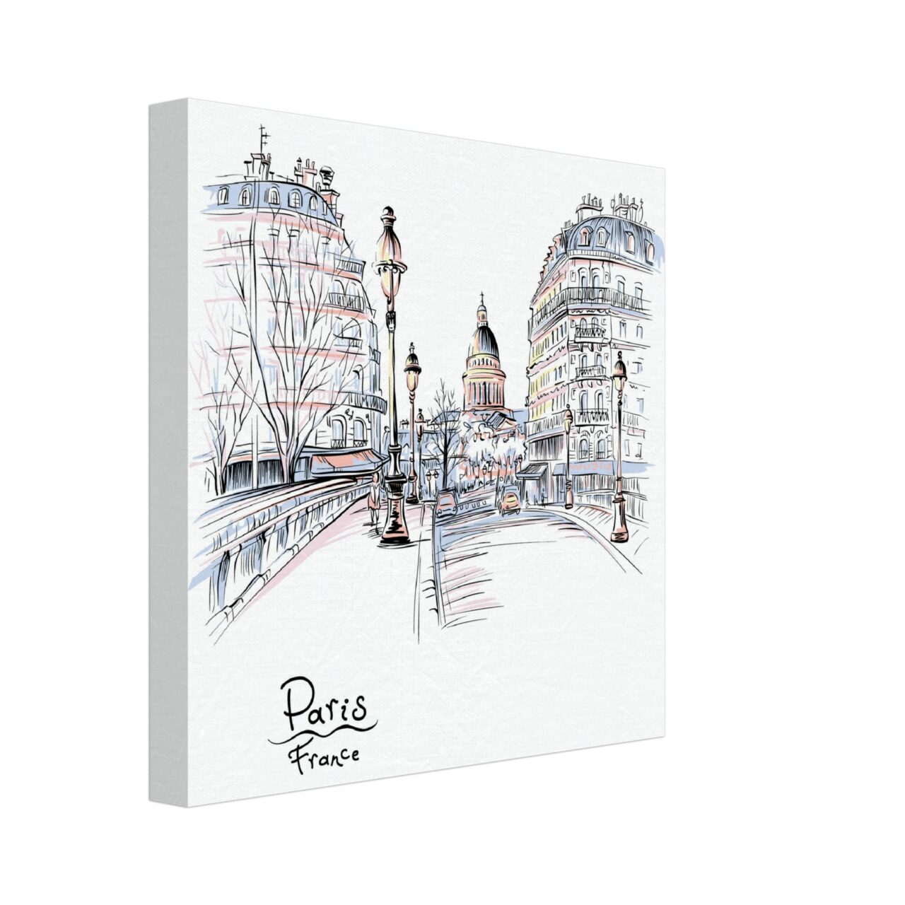 Cadre mural Dessin pont de Paris Dessin pont de Paris