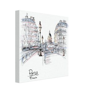 Cadre mural Dessin pont de Paris Dessin pont de Paris