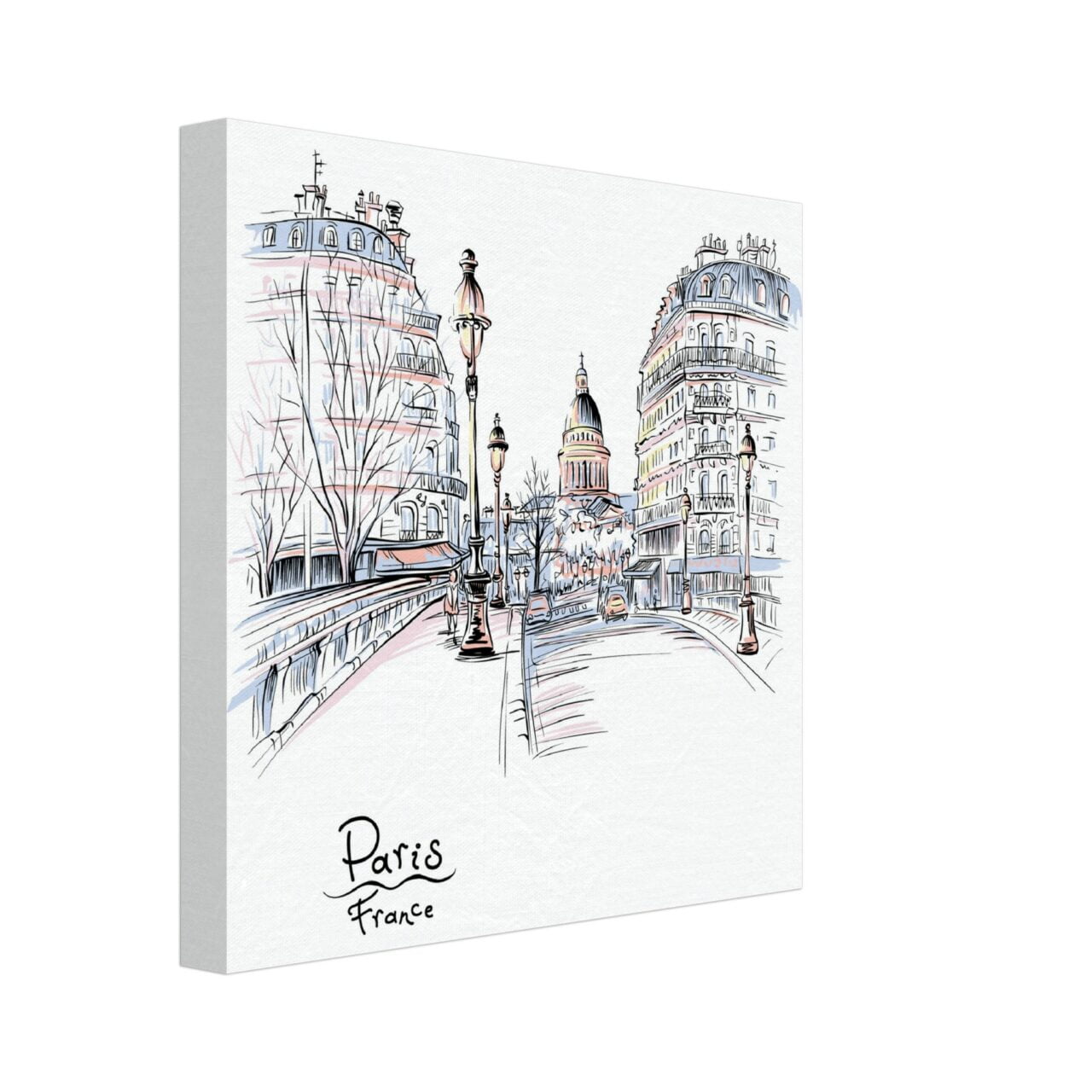 Cadre mural Dessin pont de Paris Dessin pont de Paris