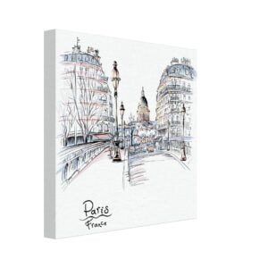 Cadre mural Dessin pont de Paris Dessin pont de Paris