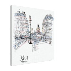 Cadre mural Dessin pont de Paris Dessin pont de Paris