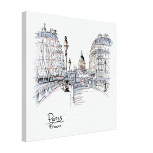 Cadre mural Dessin pont de Paris Dessin pont de Paris