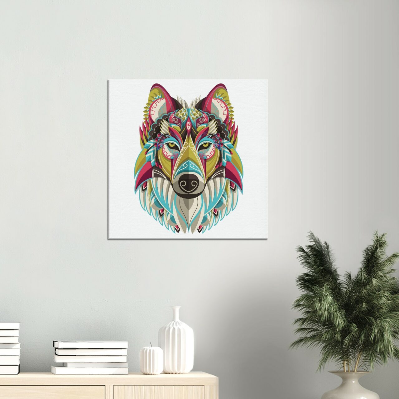 Cadre mural Chien Mandala graphique Chien Mandala graphique