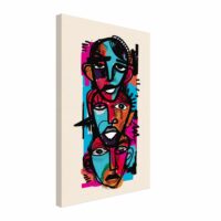 Visages Art Abstrait expressionnisme peinture digitale