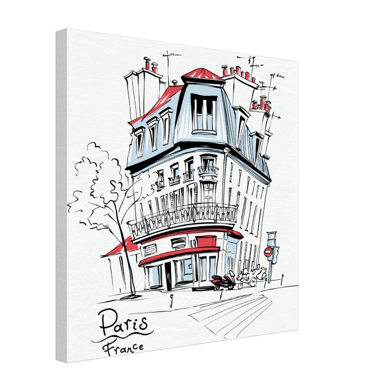 Cadre Batiment Parisien Illustration Batiment Parisien Illustration