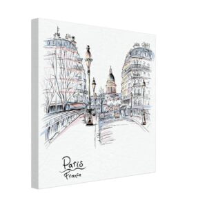 Cadre mural Dessin pont de Paris Dessin pont de Paris