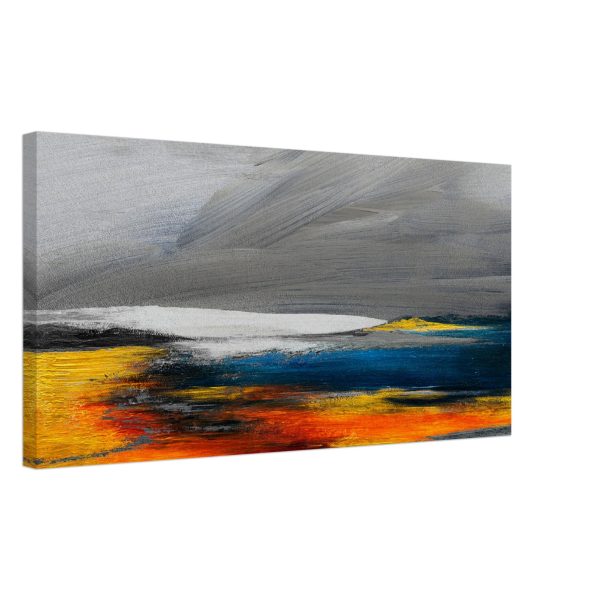 Art digital style peinture huile abstraite gris-or