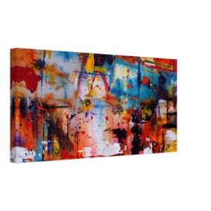 Peinture digitale moderne abstraite dominante rouge