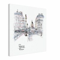 Cadre mural Dessin pont de Paris Dessin pont de Paris