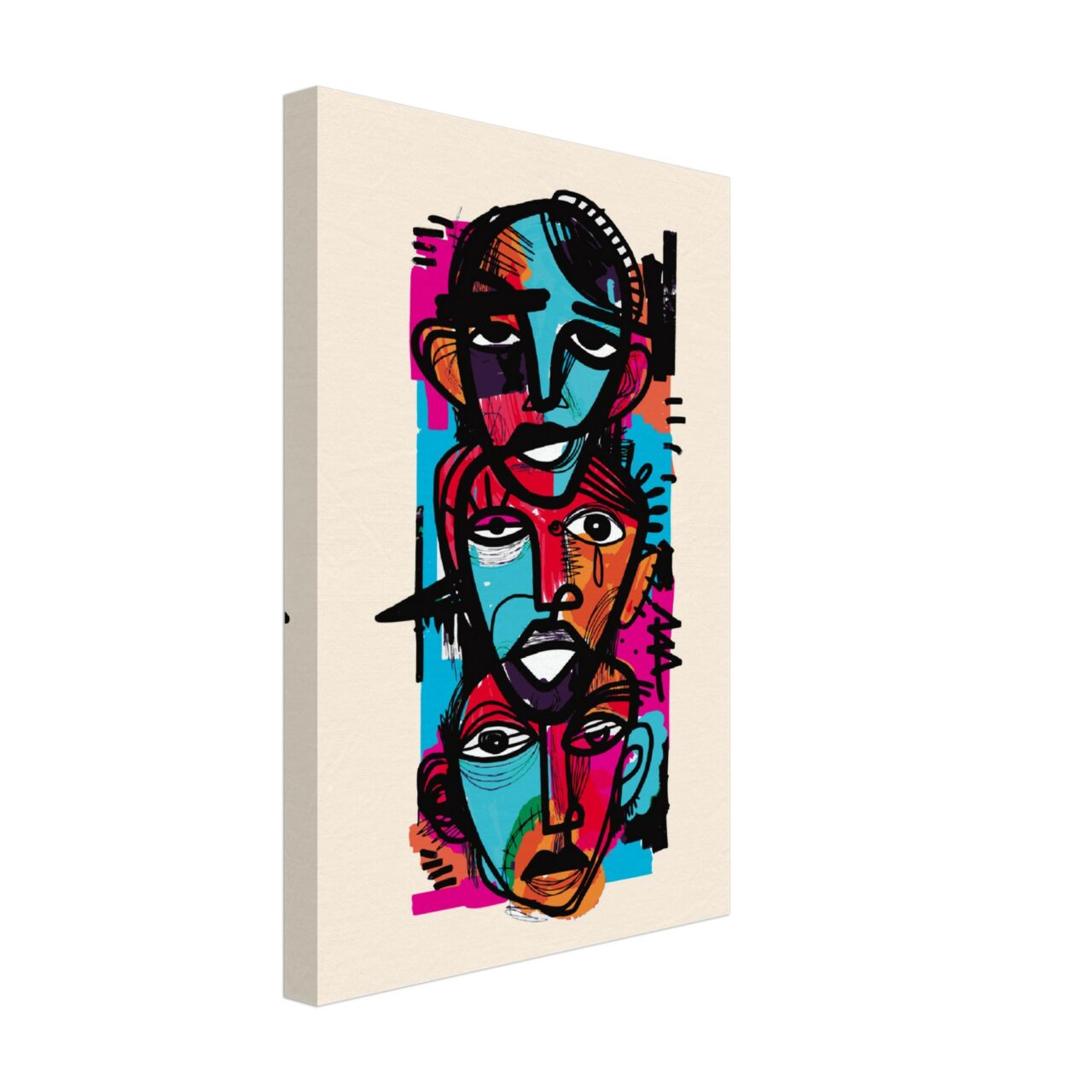 Visages Art Abstrait expressionnisme peinture digitale