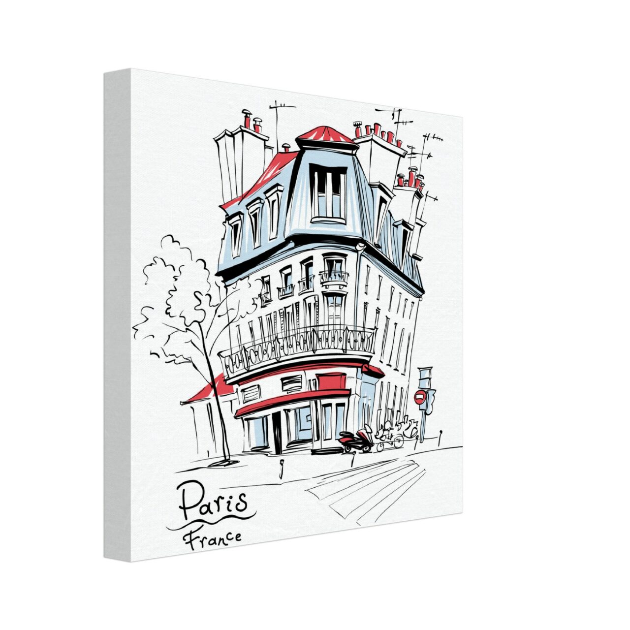 Cadre Batiment Parisien Illustration Batiment Parisien Illustration