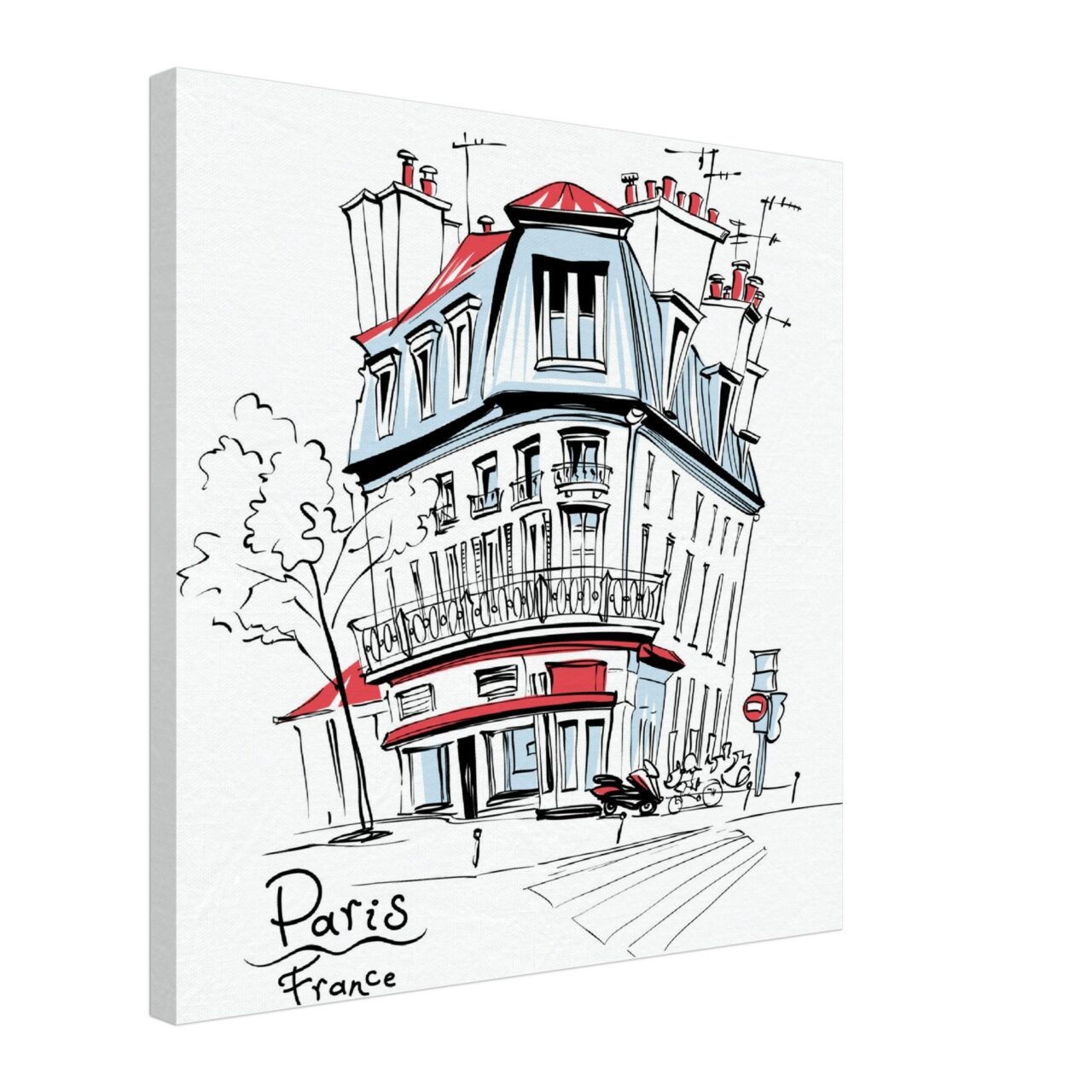 Cadre Batiment Parisien Illustration Batiment Parisien Illustration