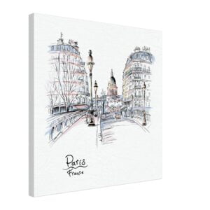 Cadre mural Dessin pont de Paris Dessin pont de Paris