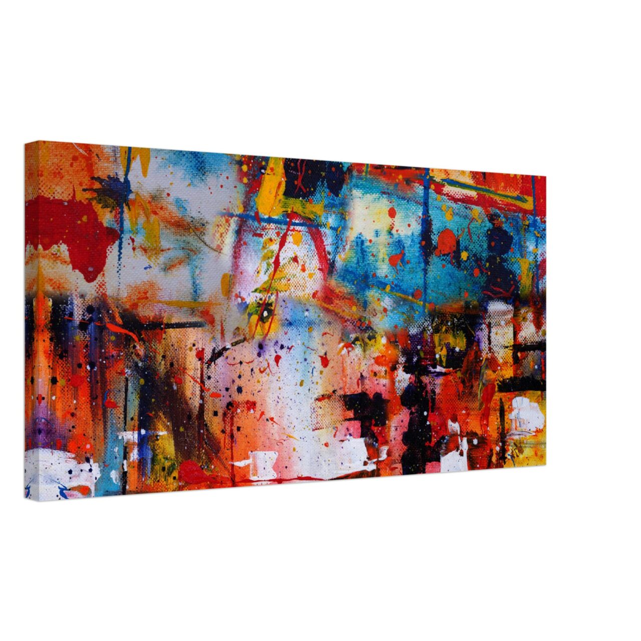 Peinture digitale moderne abstraite dominante rouge