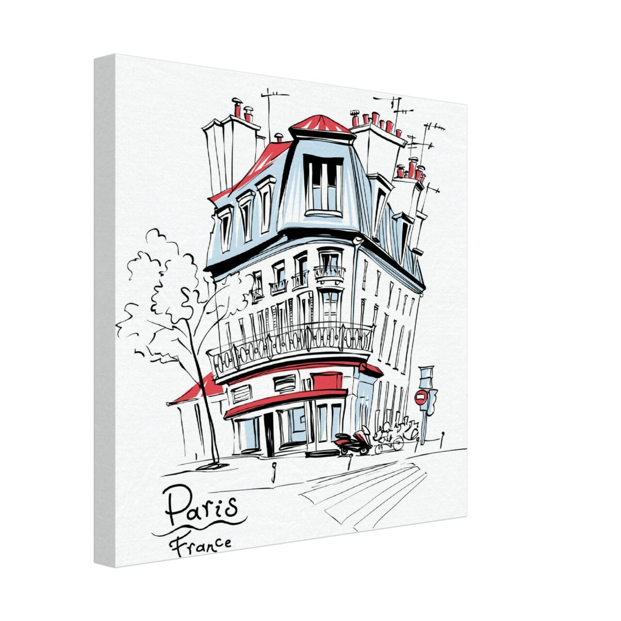 Cadre Batiment Parisien Illustration Batiment Parisien Illustration