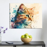 Cadre mural – Aquarelle Chaton Roux cadre mural aquarelle chaton roux