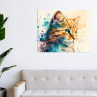 Cadre mural – Aquarelle Chaton Roux cadre mural aquarelle chaton roux