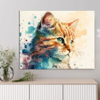 Cadre mural – Aquarelle Chaton Roux cadre mural aquarelle chaton roux