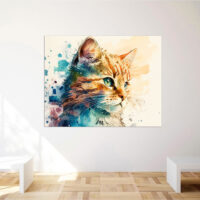 Cadre mural – Aquarelle Chaton Roux cadre mural aquarelle chaton roux