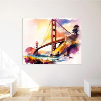 Cadre mural – Aquarelle Golden Gate bridge San Francisco cadre mural aquarelle golden gate bridge san francisco