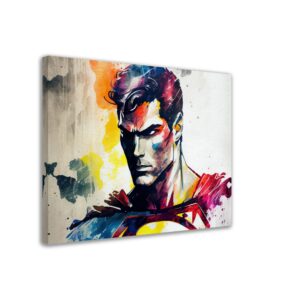 Cadre décoration murale - Portrait Superman Aquarelle artistique