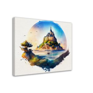 Cadre mural - Aquarelle du Mont Saint Michel