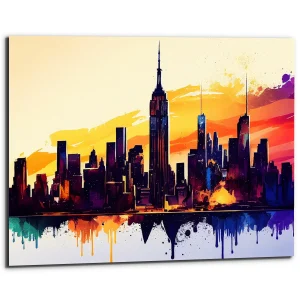 Tableau art décoratif mural – New York City vu de Manhattan