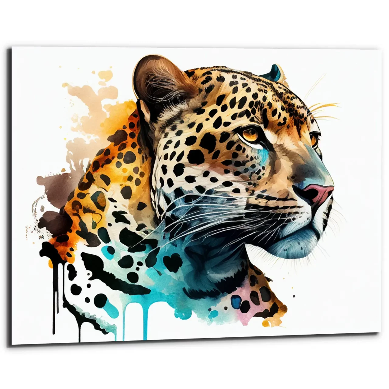 Tableau décoratif – Peinture aquarelle d’un Jaguar tableau décoratif peinture aquarelle d'un jaguar