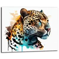 Tableau décoratif – Peinture aquarelle d’un Jaguar tableau décoratif peinture aquarelle d'un jaguar