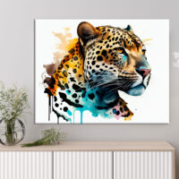 Tableau décoratif – Peinture aquarelle d’un Jaguar tableau décoratif peinture aquarelle d'un jaguar