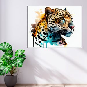 Tableau décoratif - Peinture aquarelle d'un Jaguar