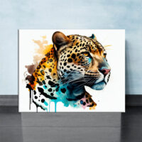 Tableau décoratif – Peinture aquarelle d’un Jaguar tableau décoratif peinture aquarelle d'un jaguar