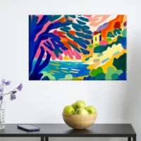 Toile art mural – Peinture colorée Paysage de Collioure toile art mural peinture colorée paysage de collioure