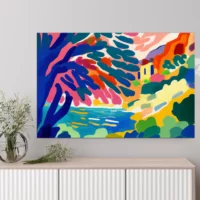 Toile art mural – Peinture colorée Paysage de Collioure toile art mural peinture colorée paysage de collioure