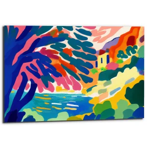 Toile art mural – Peinture colorée Paysage de Collioure