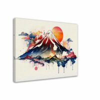 Art décoration murale - Aquarelle Mont Fuji