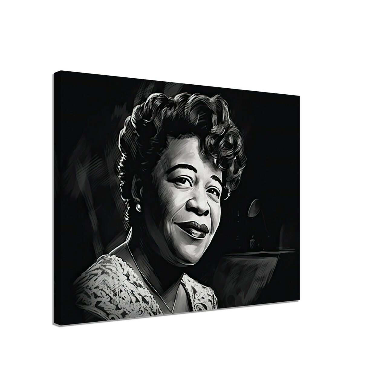 Portrait artistique – Dessin noir et blanc Ella Fitzgerald portrait artistique dessin noir et blanc ella fitzgerald