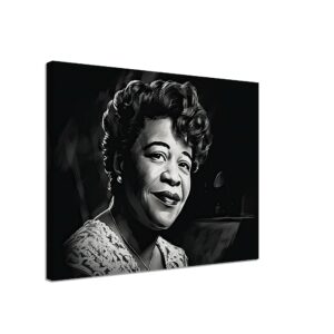 Portrait artistique – Dessin noir et blanc Ella Fitzgerald portrait artistique dessin noir et blanc ella fitzgerald