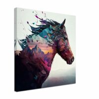 Déco murale – Cheval et paysage de montagne déco murale cheval et paysage de montagne