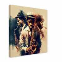 décoration murale musiciens saxophonistes de jazz