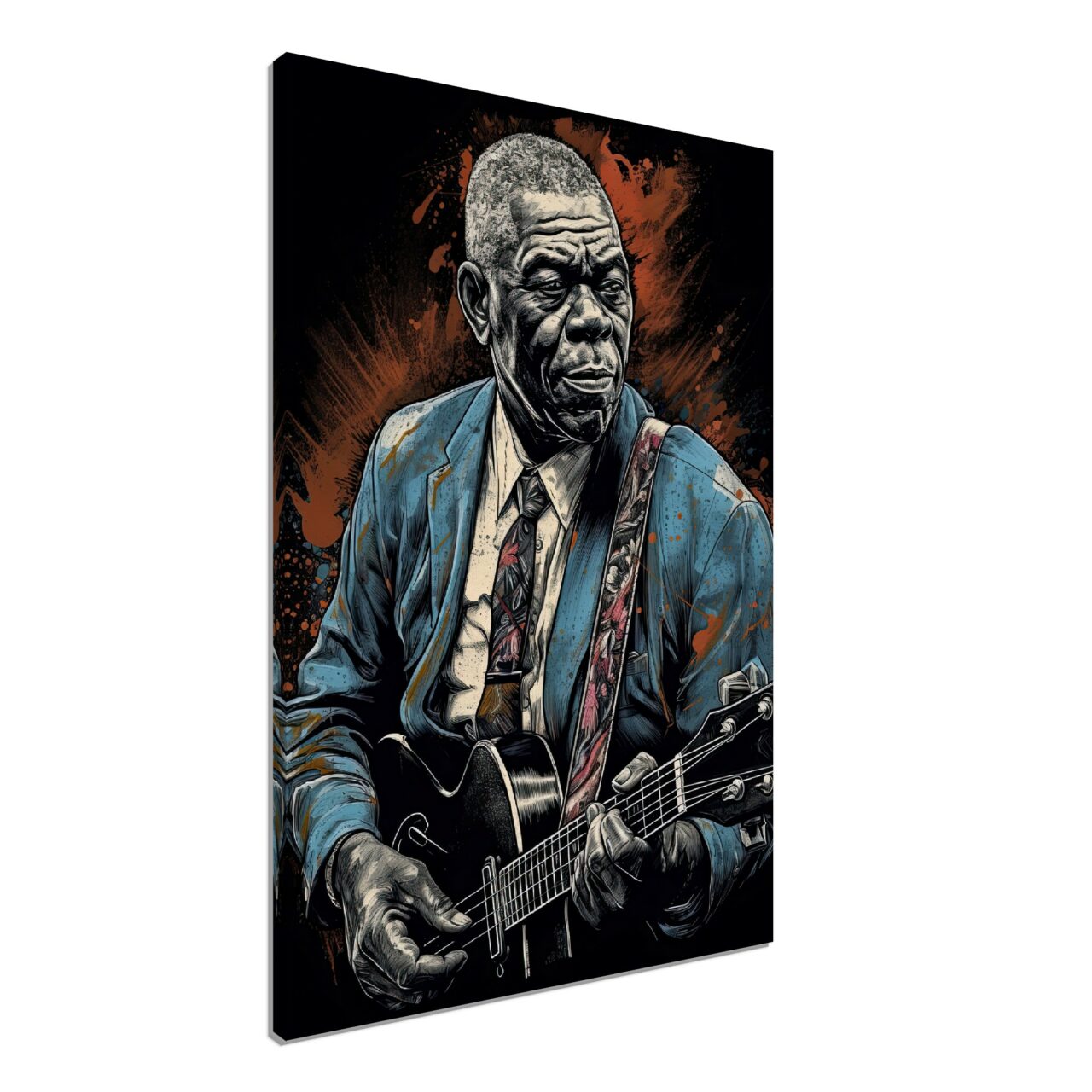 Toile art décoratif – Portrait de Howlin Wolf toile art décoratif portrait de howlin wolf