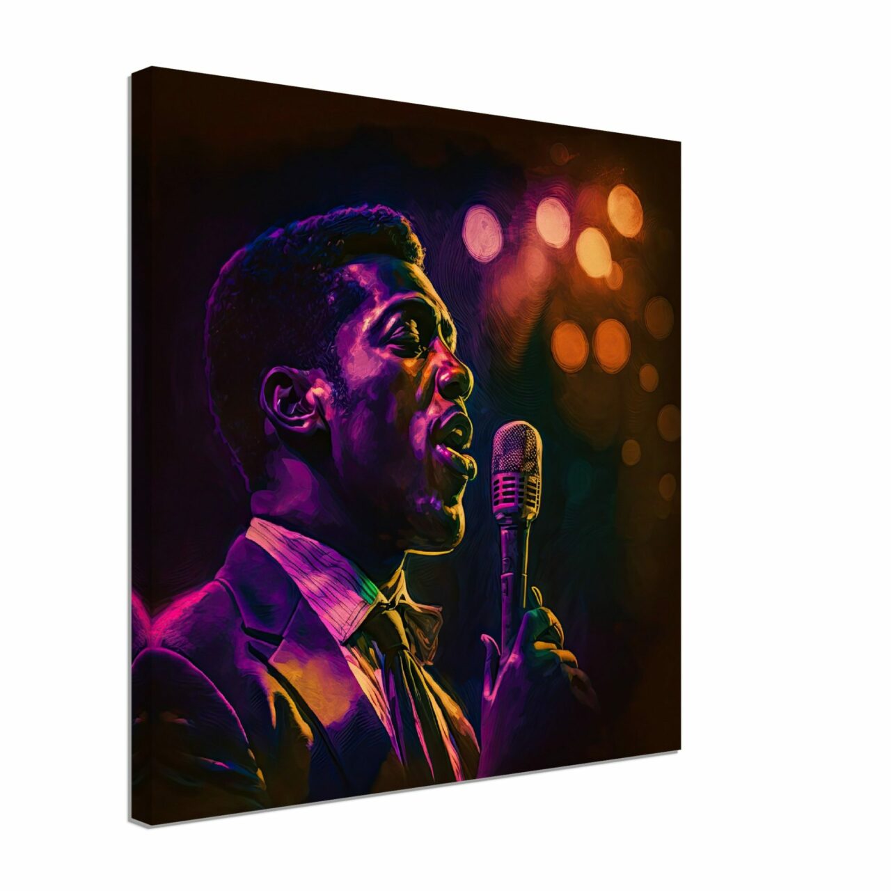 cadre vintage portrait chanteur de soul