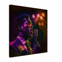 cadre vintage portrait chanteur de soul