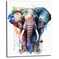 Toile cadre décoratif – Aquarelle Imposant Éléphant toile cadre décoratif aquarelle imposant Éléphant